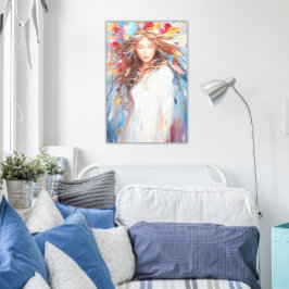 Lienzo Canvas Wall Art Resumen Ángel vibrante