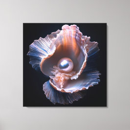 Lienzo Canvas Wall Art with Shell and Pearl