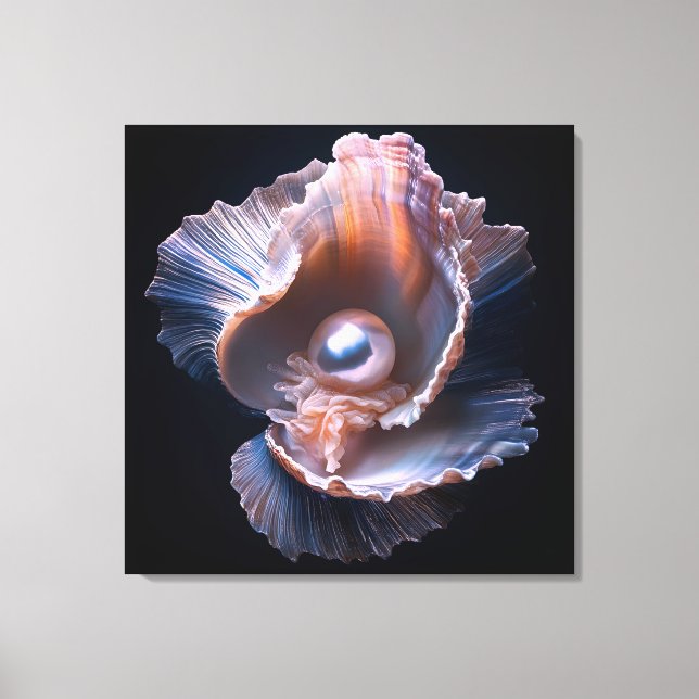 Lienzo Canvas Wall Art with Shell and Pearl (Anverso)