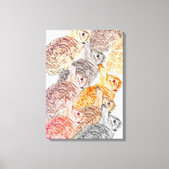 Lienzo Canvas: Wild about Rabbits  (Anverso)
