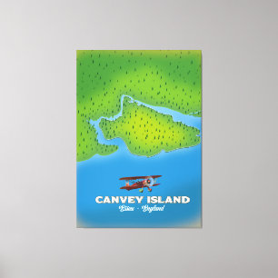 Lienzo Canvey island, mapa de Essex Endland