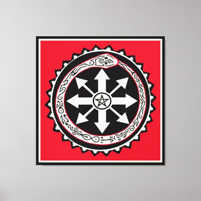 Lienzo Caos con la serpiente de Ouroburos (Anverso)