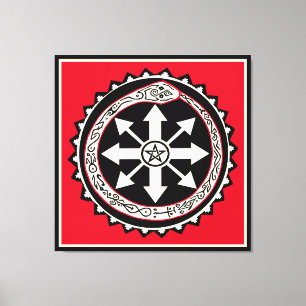 Lienzo Caos con la serpiente de Ouroburos