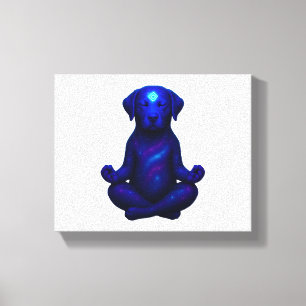 Lienzo Caos de crayones – divertido meme de perro Griffon