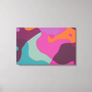 Lienzo Caos en los colores retro