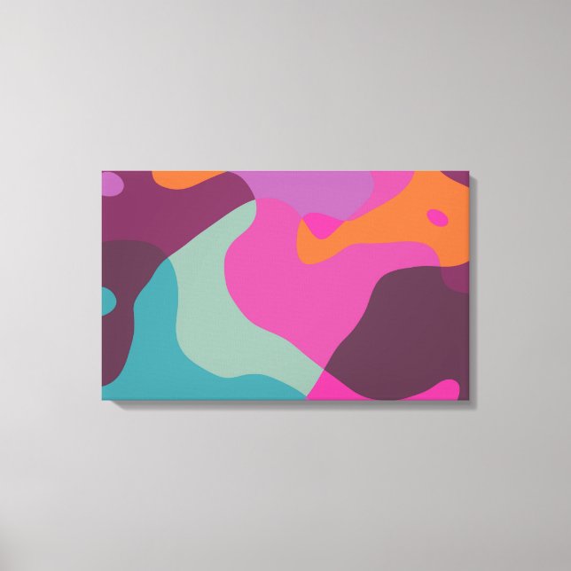 Lienzo Caos en los colores retro (Anverso)