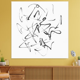 Lienzo Caos en Tinta – Abstracción de Línea Expresiva