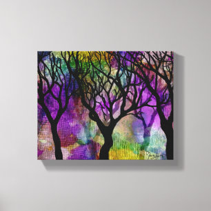 Lienzo Capas de árboles en fondo de la mica