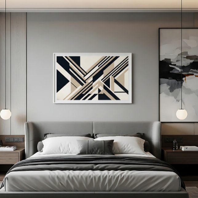 Lienzo Capas Neutras Abstractas Modernas 3D (Subido por el creador)