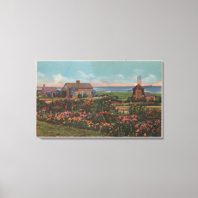 Lienzo Cape Cod, MassachusettsHomes by the Sea View (Anverso)