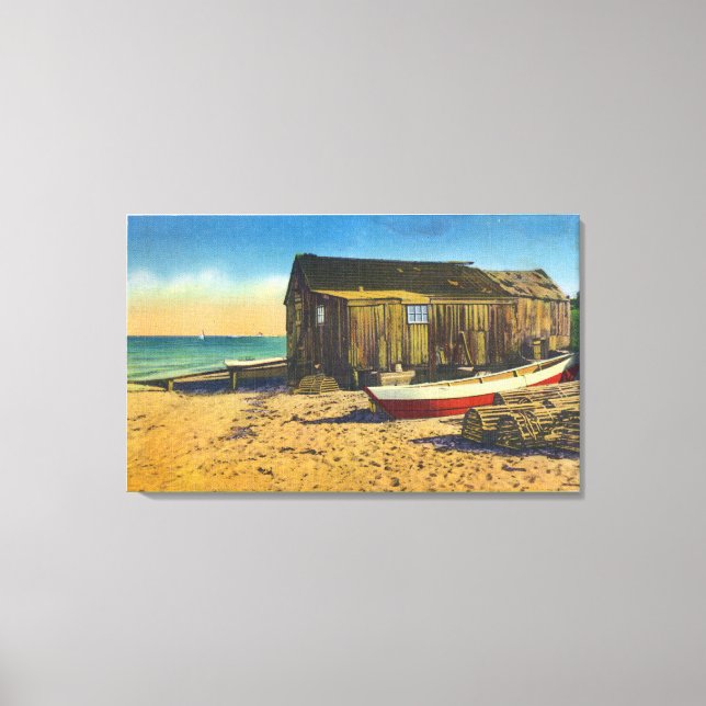 Lienzo Cape Cod, MassachusettsView of a Lobster Shack (Anverso)