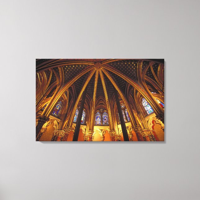 Lienzo Capilla baja de La Sainte-Chapelle, París, (Anverso)