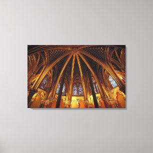 Lienzo Capilla baja de La Sainte-Chapelle, París,