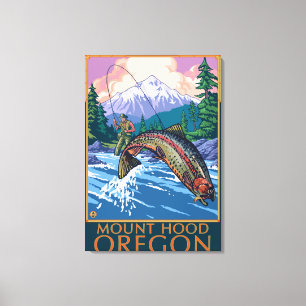 Lienzo Capilla del soporte, escena de OregonFisherman