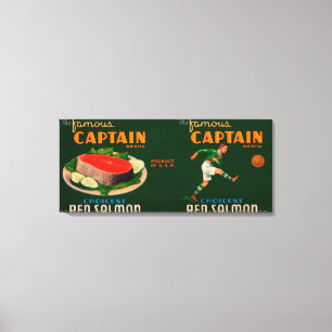 Lienzo Capitán Brand Salmon Label
