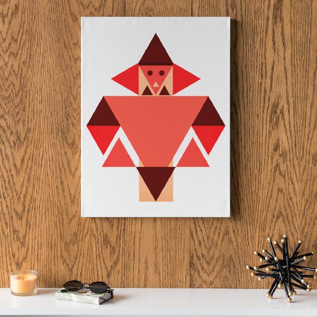 Lienzo Capitán valiente (vertical canvas print hanging in a room with minimalist furniture)