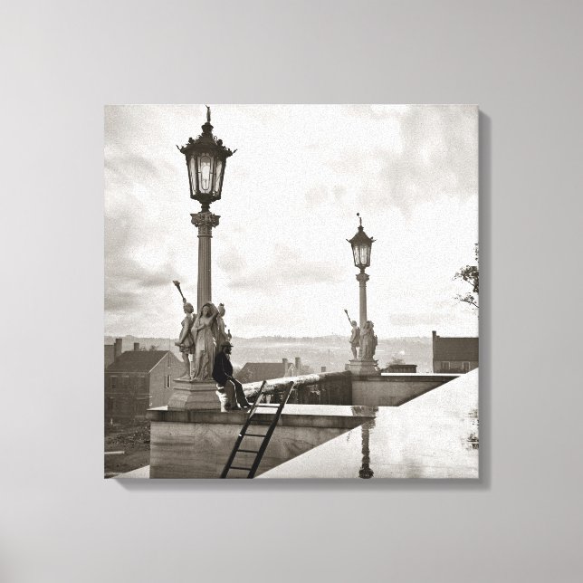 Lienzo Capitolio estatal en Nashville, 1864 (Anverso)