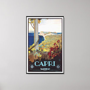 Lienzo Capri, Poster de Viajes por Viaje de Italia