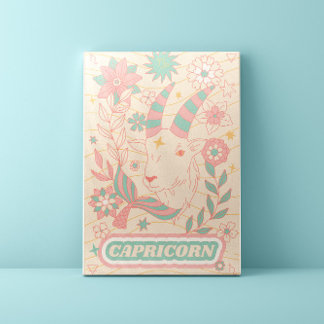 Lienzo Capricornio Celestial Zodiac Pastel Dreams Wall Ar