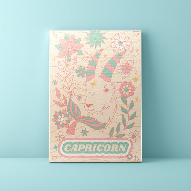 Lienzo Capricornio Celestial Zodiac Pastel Dreams Wall Ar (Subido por el creador)