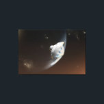 Lienzo Cápsula de aeródromo de Marte Science Laboratory 2<br><div class="desc">Concepto de artista que representa la interacción de la nave espacial del Laboratorio Científico de Marte con la atmósfera superior de Marte durante la entrada, descenso y aterrizaje de la resaca de curiosidad en la superficie marciana. En esta escena, la fricción con la atmósfera marciana está frenando el descenso de...</div>