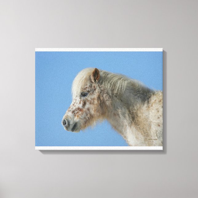 Lienzo Captura de cabeza de caballo en miniatura (Anverso)
