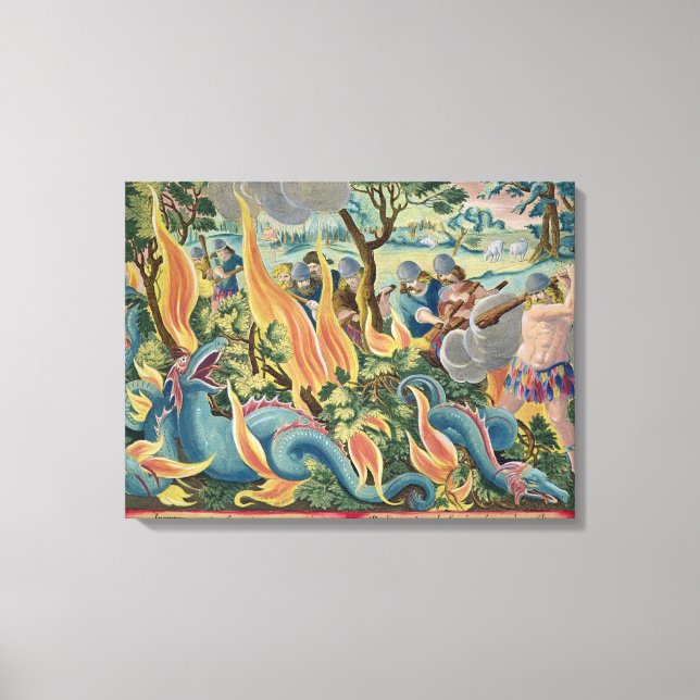 Lienzo Captura de serpientes en la India con Clubes y ant (Anverso)