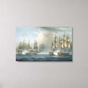 Lienzo Captura del Pomone por HMS Arethusa de Cuba