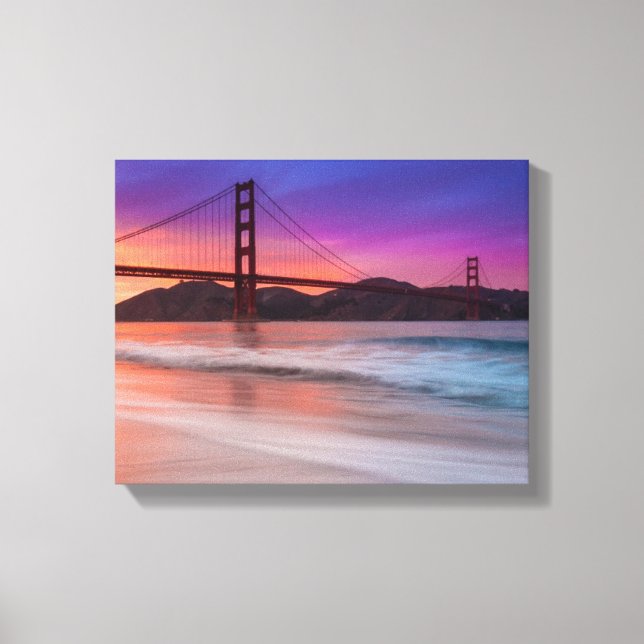 Lienzo Captura del puente Golden Gate de San Francisco (Anverso)