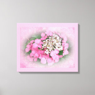 Lienzo Capuchón de encaje rosa Hydrangea Flores