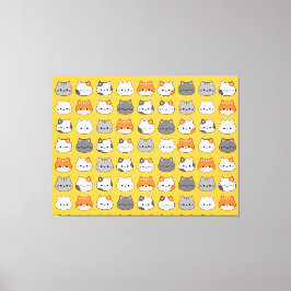 Lienzo Cara de gato Naranja