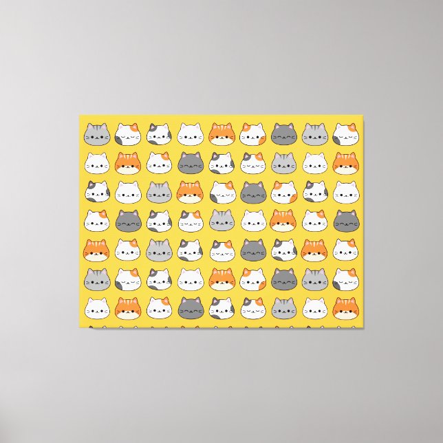 Lienzo Cara de gato Naranja (Anverso)