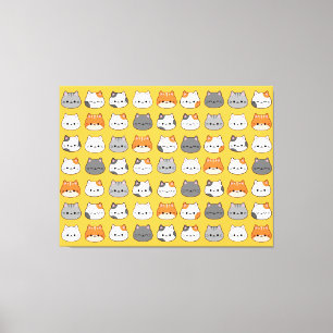Lienzo Cara de gato Naranja