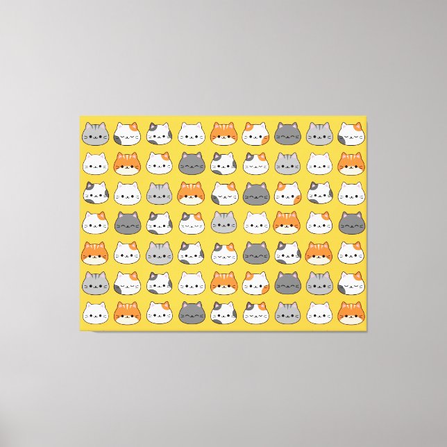 Lienzo Cara de gato Naranja (Anverso)