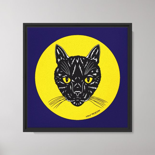Lienzo Cara de Gato Negro (Anverso)