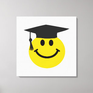 Lienzo Cara de graduado con gorra de graduación