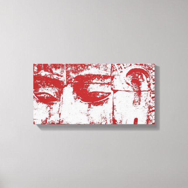 Lienzo Cara de piedra jemer... Templo de Bayon, Camboya (Anverso)