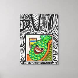 Lienzo Cara de piña en terapia,