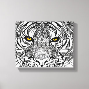 Lienzo Cara de tigre