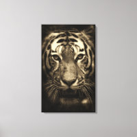 Cara de tigre en tonos sepia