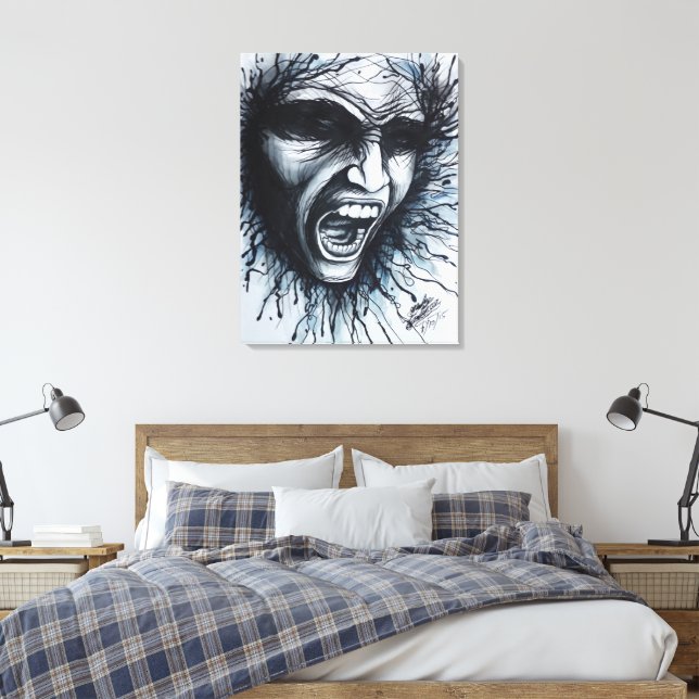 Lienzo Cara gritando (Insitu(Dormitorio))