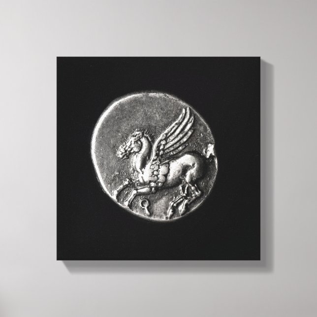 Lienzo Cara inversa de la moneda que representa Pegasus (Anverso)