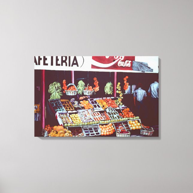 Lienzo Cara Moderna Sobre Un Comercio Sin Tiempos, Jericó (Anverso)