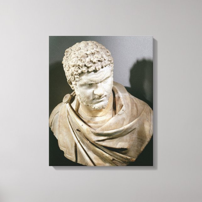 Lienzo Caracalla, busto curado de mármol romano, 212-217  (Anverso)