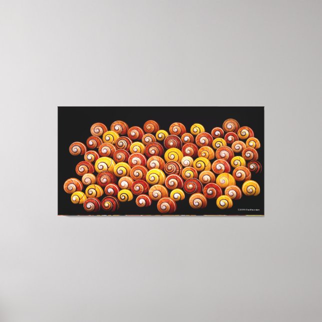 Lienzo Caracoles de árbol cubano (Anverso)