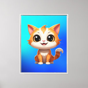 Lienzo Carácter de estilo de Personalizado de gatos de Na