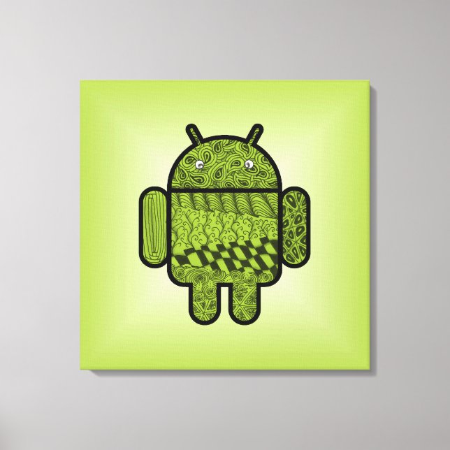 Lienzo Carácter de garabato paisley para Android™ (Anverso)
