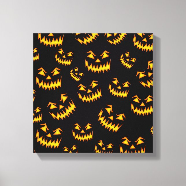 Lienzo Caras de Halloween aterradoras (Anverso)