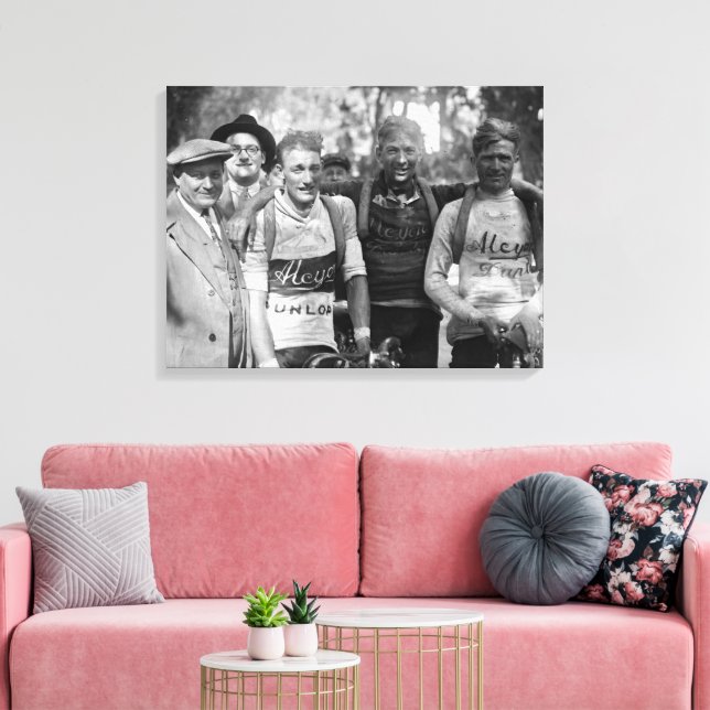 Lienzo Caras fangosas Tour de Francia 1928 después de la  (Insitu (Sala de estar))