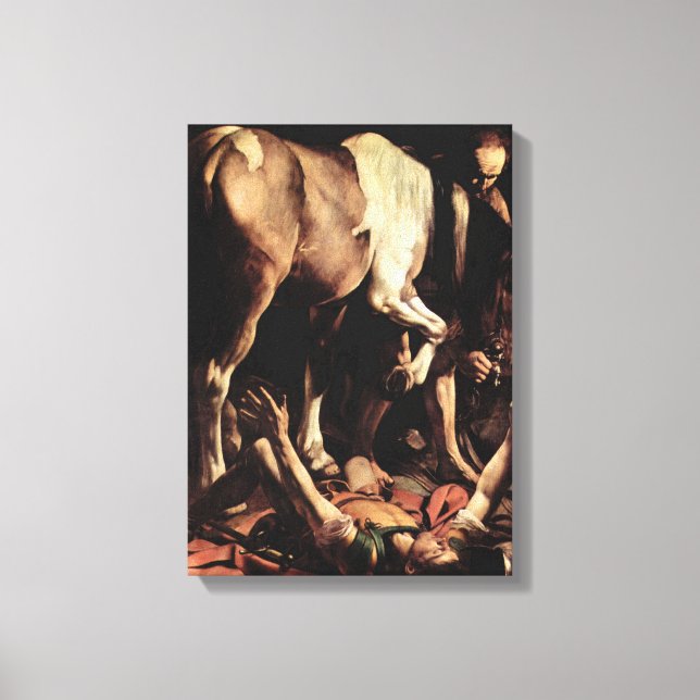 Lienzo Caravaggio - Conversión de Saul (Anverso)